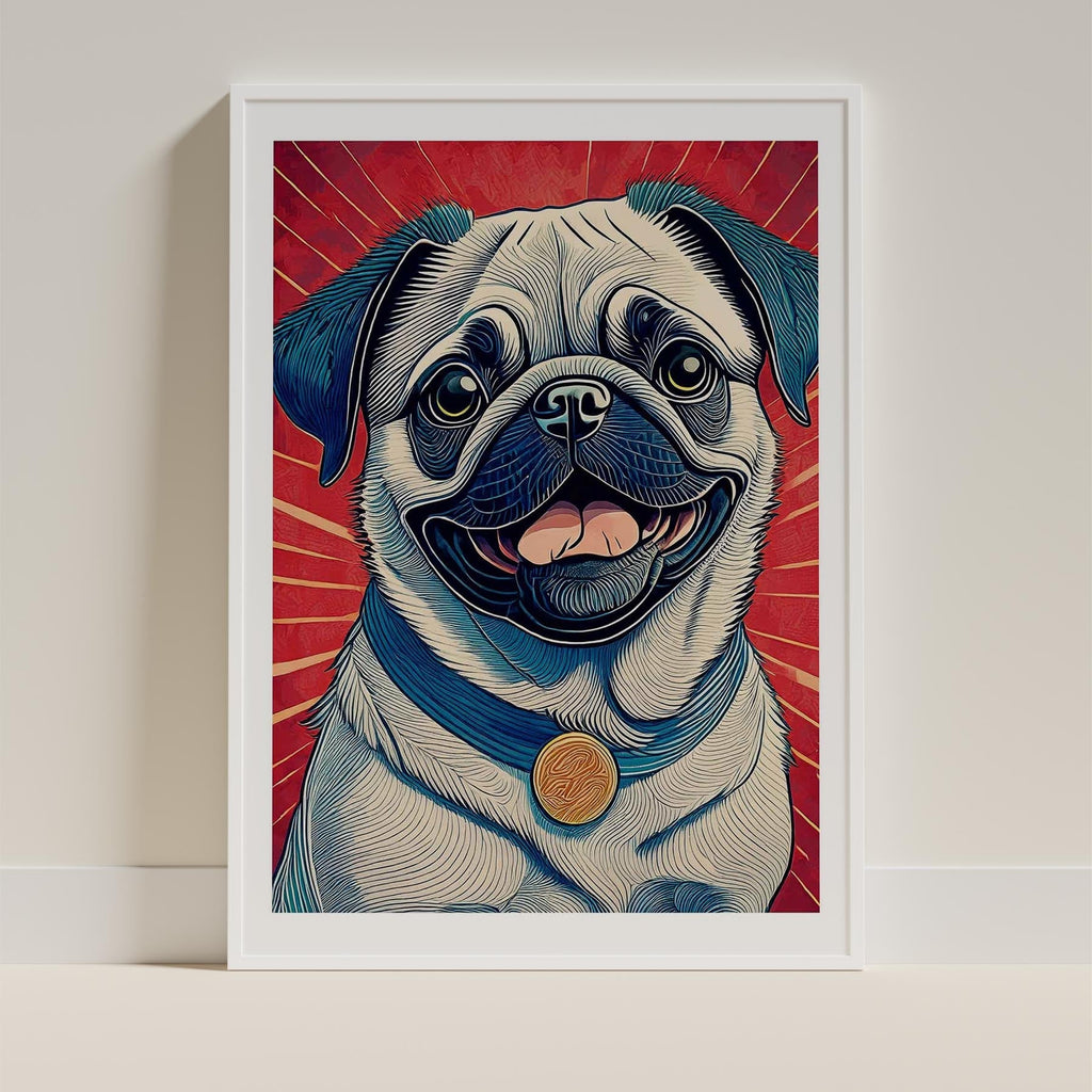 Pug Hokusai Japanese Inspired Dog Series 1 image 9