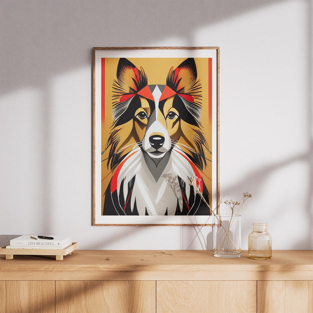 Shetland Sheepdog Geometric Orange Series image 8