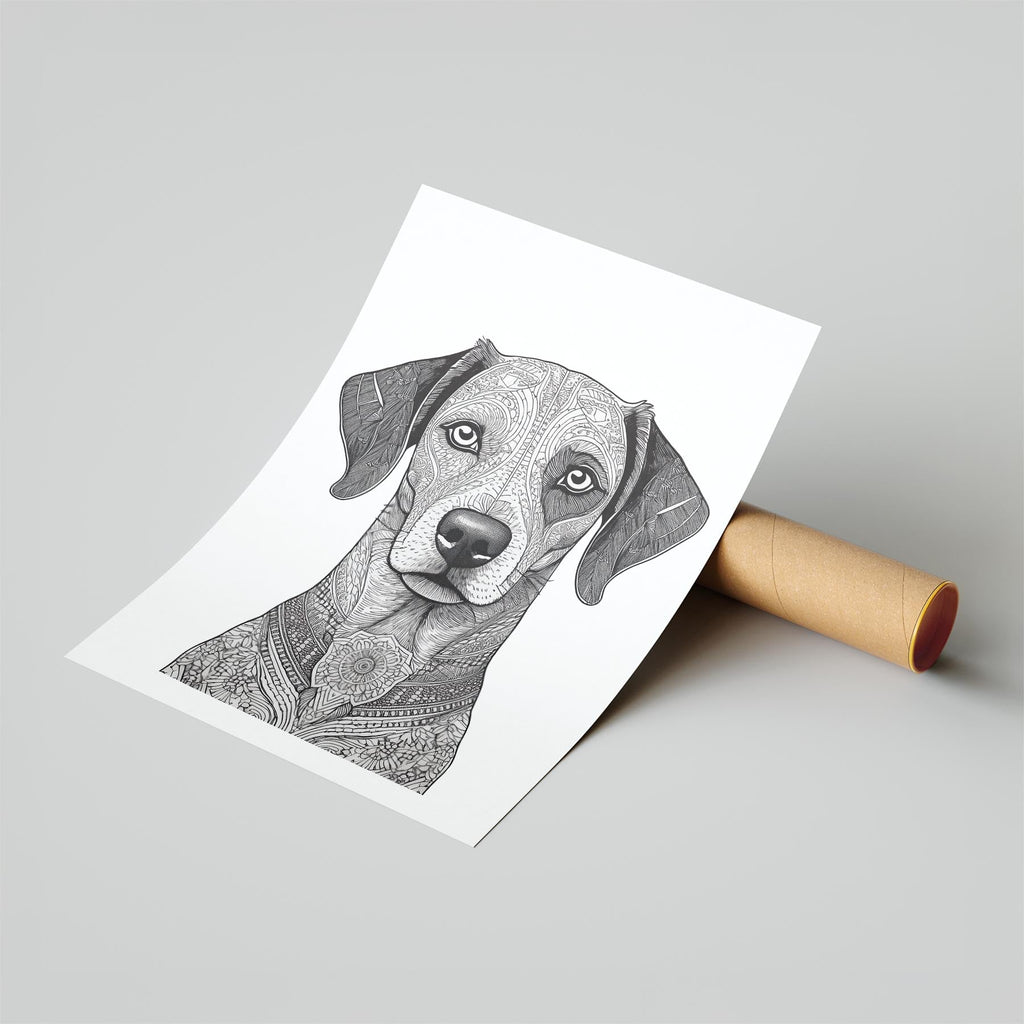 Dalmatian Mandala Black and White Dog Series image 6