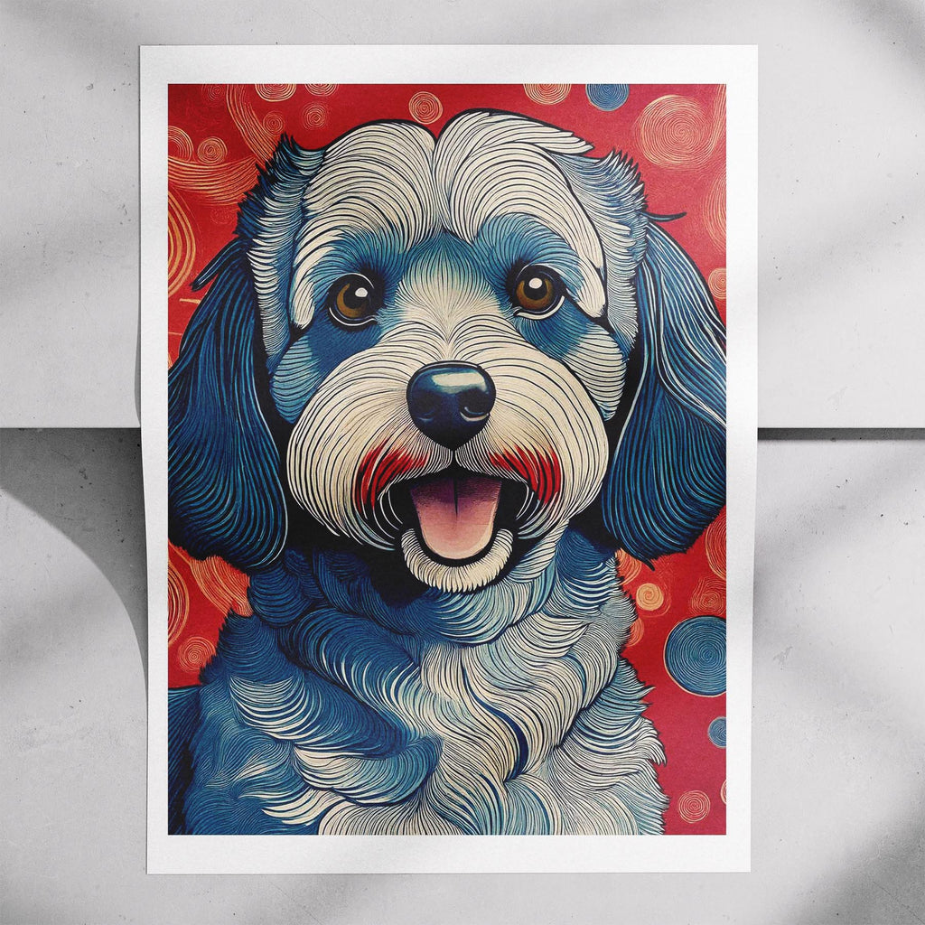 Groodle Hokusai Japanese Inspired Dog Series image 7