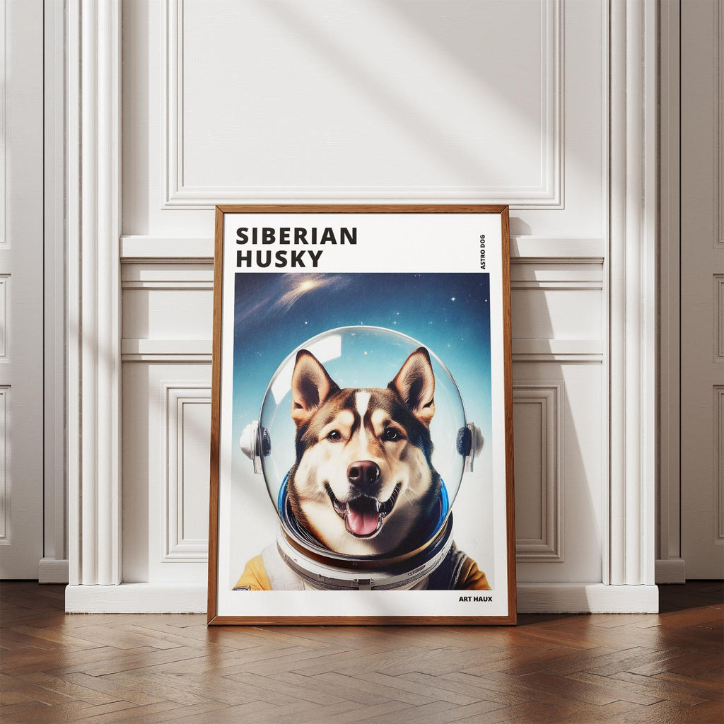 Siberian Husky Astronaut Dog Series with Text Astro Dog image 4