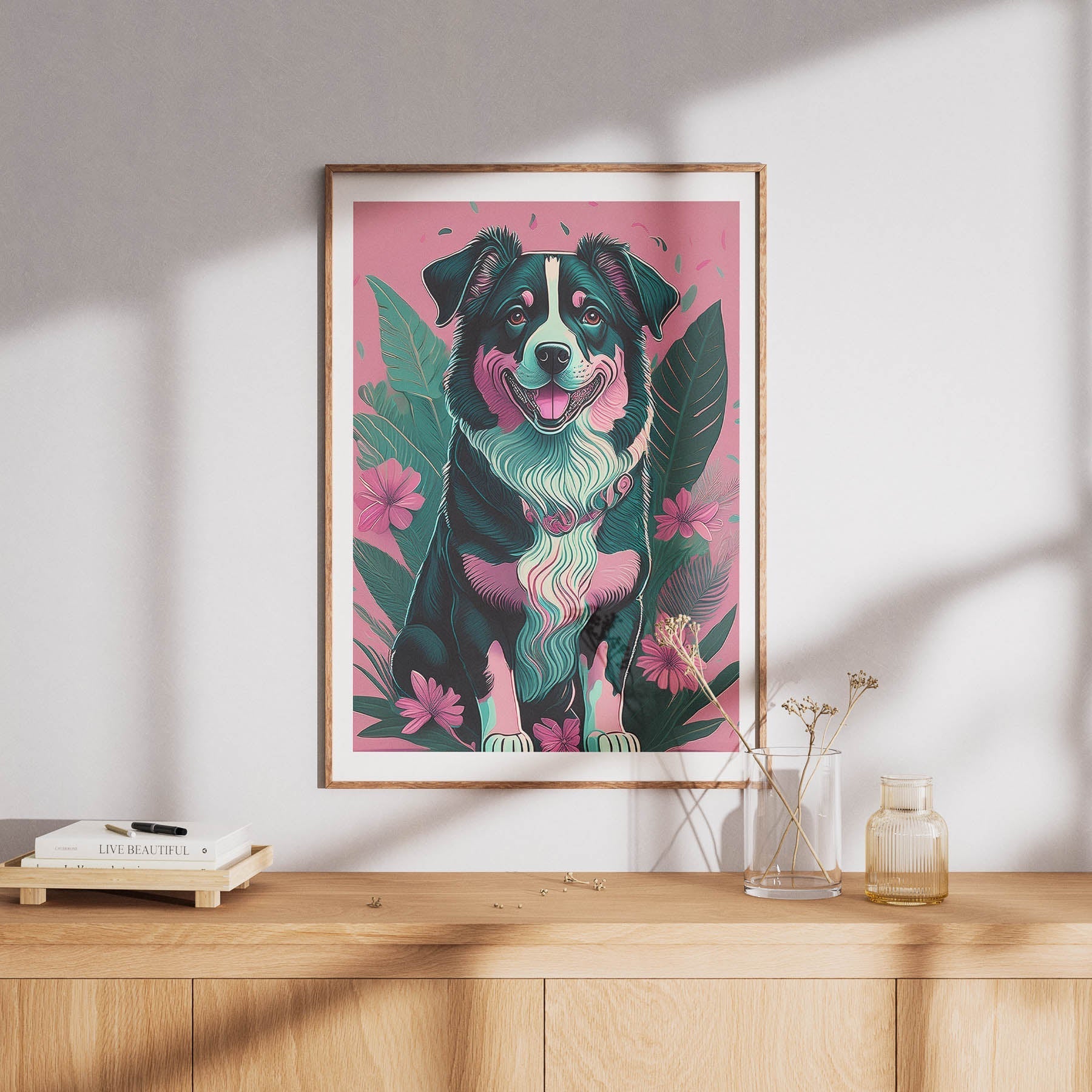 Australian Shepherd 1 Flowery Dog image 8