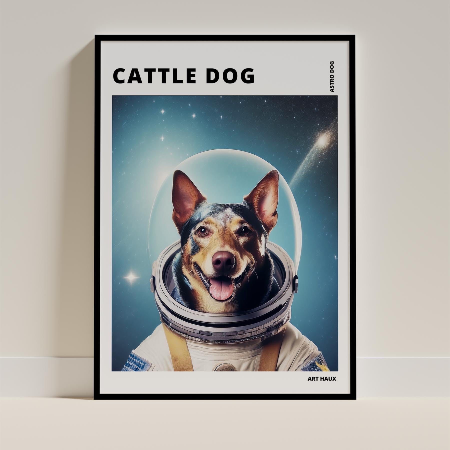 Cattle Dog Astronaut Dog Series with Text Astro Dog image 11