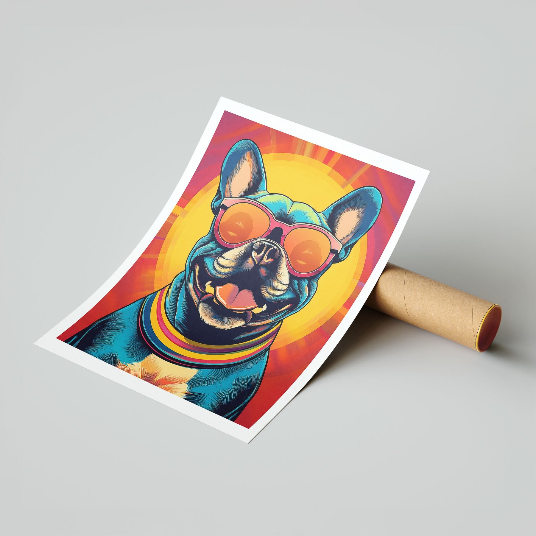 French Bull In Colourful Sunnies 1 image 7