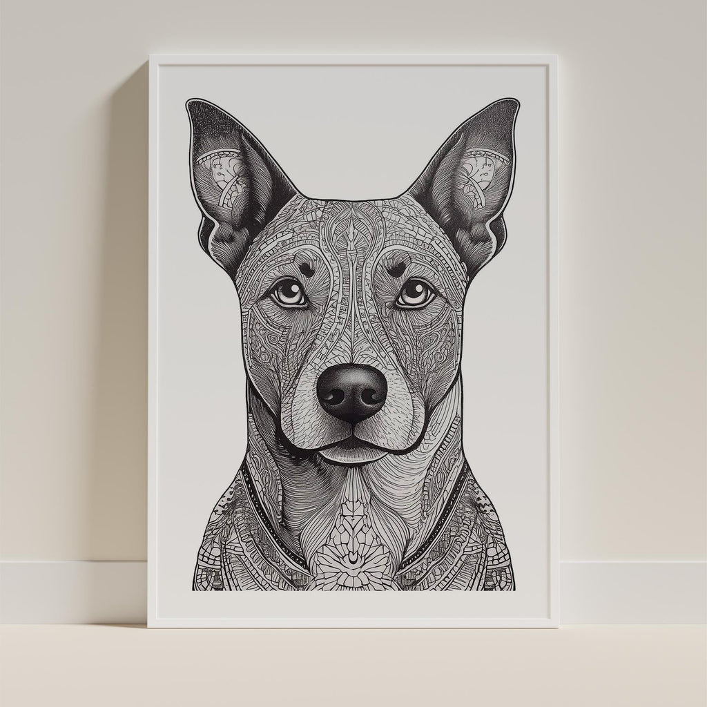 Cattle Dog Mandala Black and White Dog Series image 9