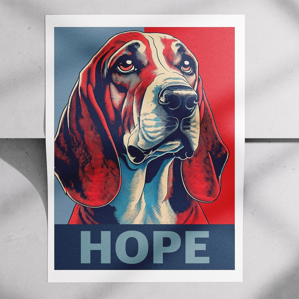 Basset Hound HOPE Series Inspired by the Obama Poster image 7
