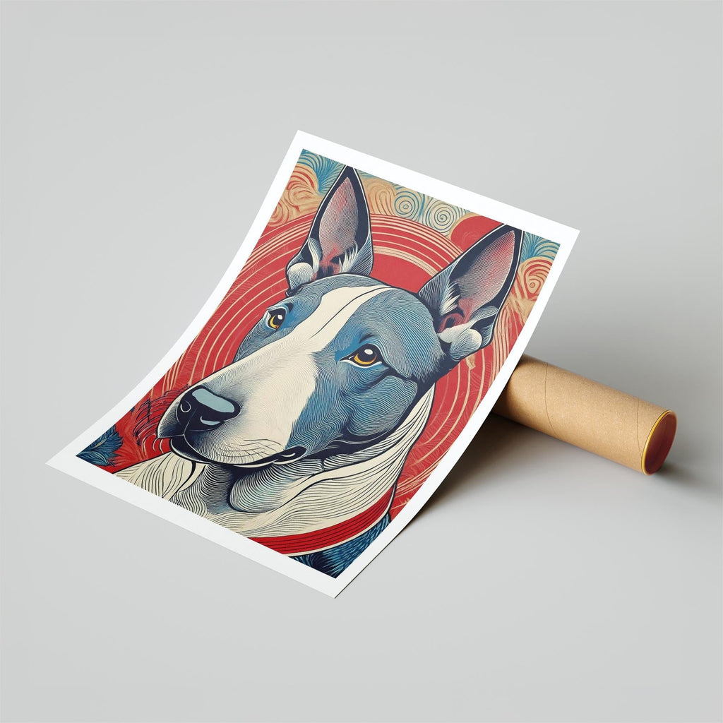 Bull Terrier Hokusai Japanese Inspired Dog Series 4 image 6