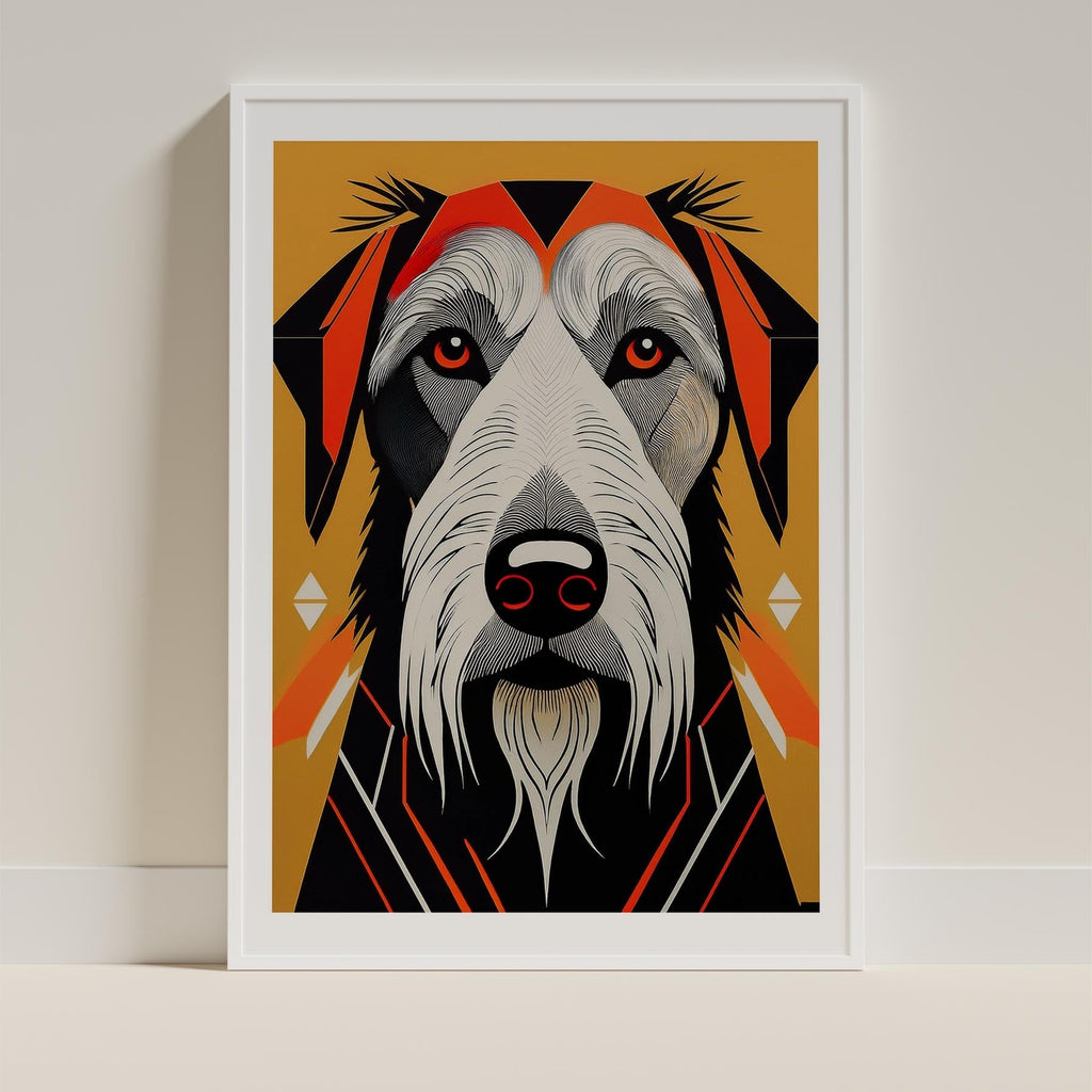 Irish Wolfhound Geometric Orange Series image 9