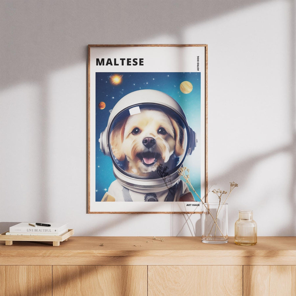 Maltese Astronaut Dog Series with Text Astro Dog image 8