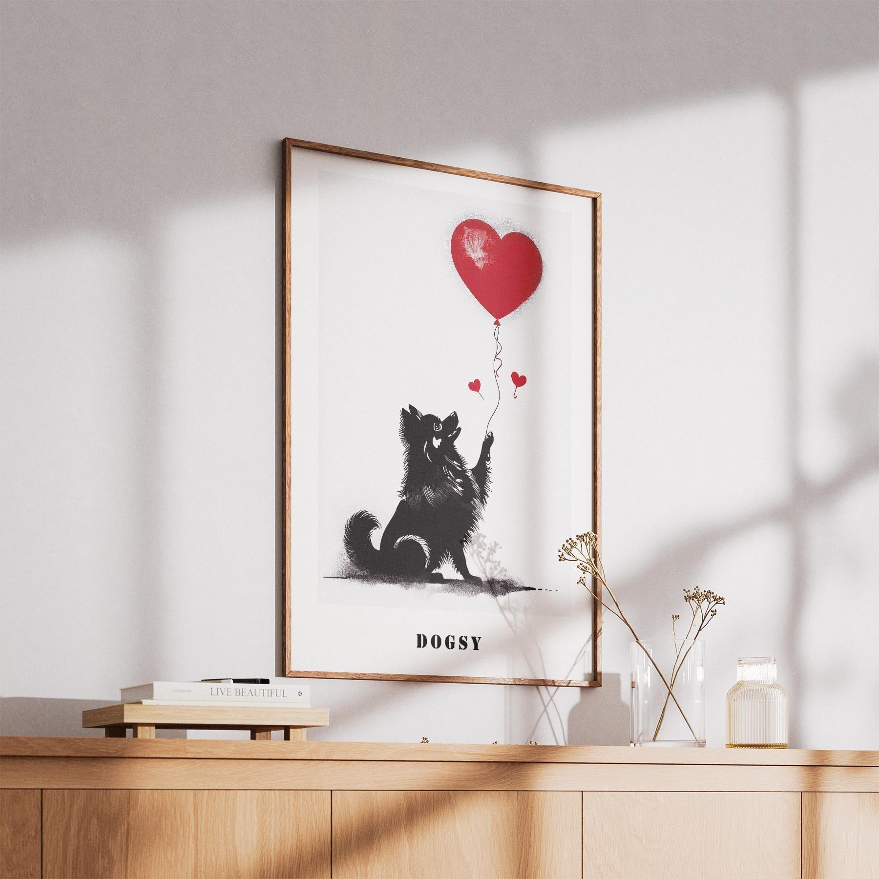 Pomeranian DOGSY Series inspired by the Art of Banksy with text Dogsy image 5