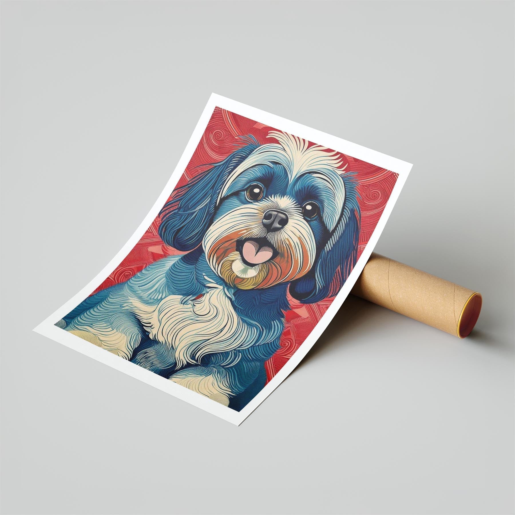 Shih Tzu Hokusai Japanese Inspired Dog Series 1 image 6