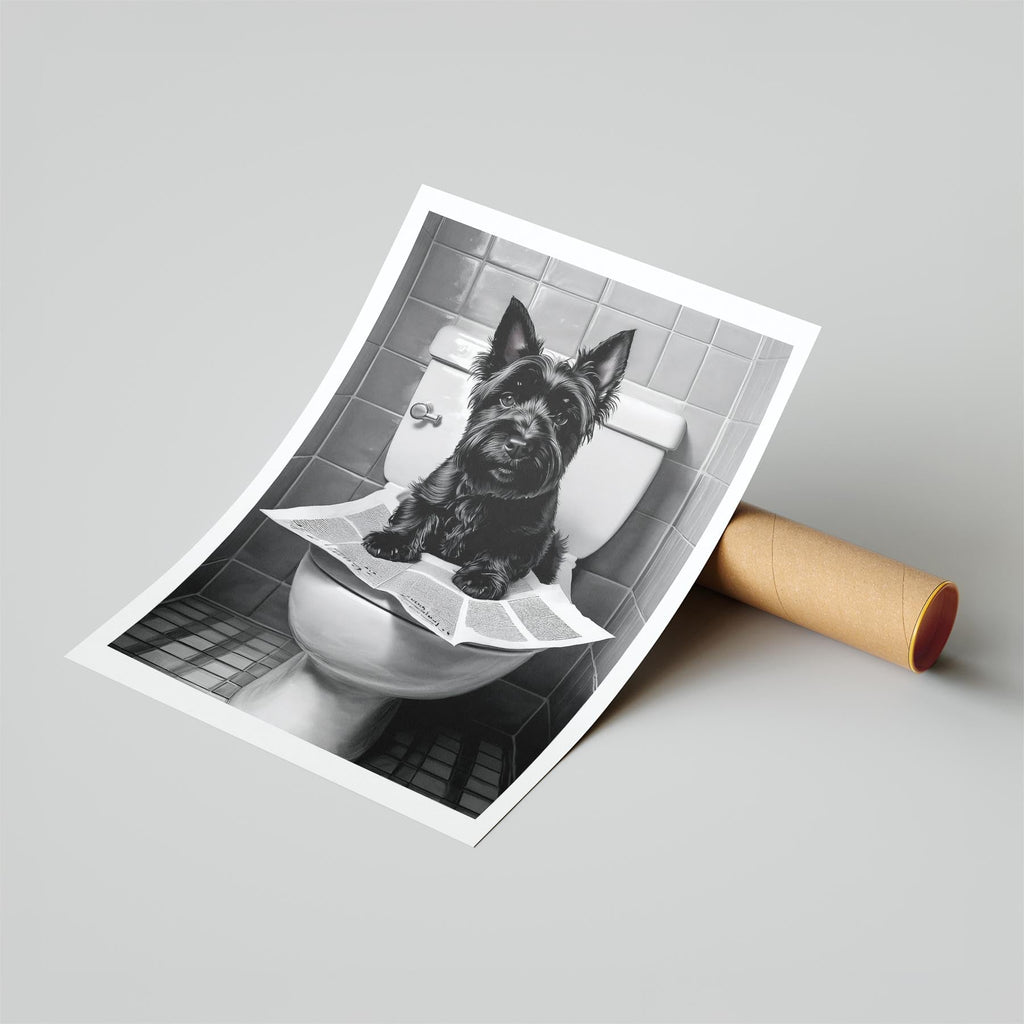 Scottish Terrier Toilet Humour Dog Series image 6