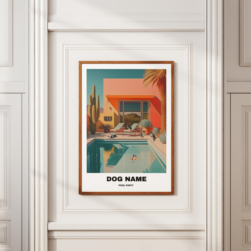 Border Collie Custom Pool Party WITH TEXT image 3