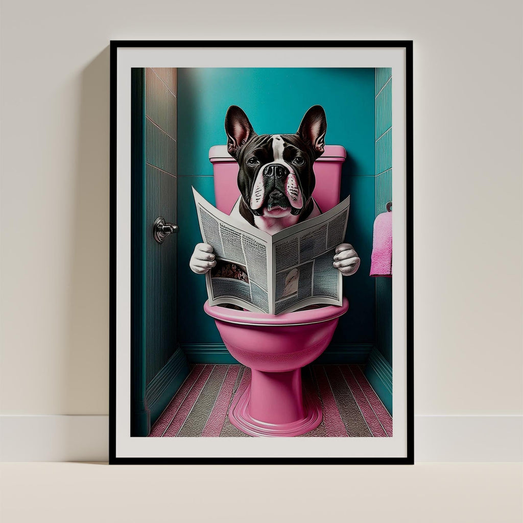 Bullmastiff Toilet Dogs PInk and Turquise image 0