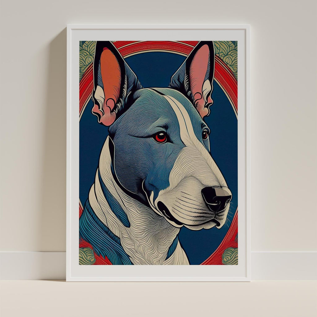 Bull Terrier Hokusai Japanese Inspired Dog Series 3 image 9