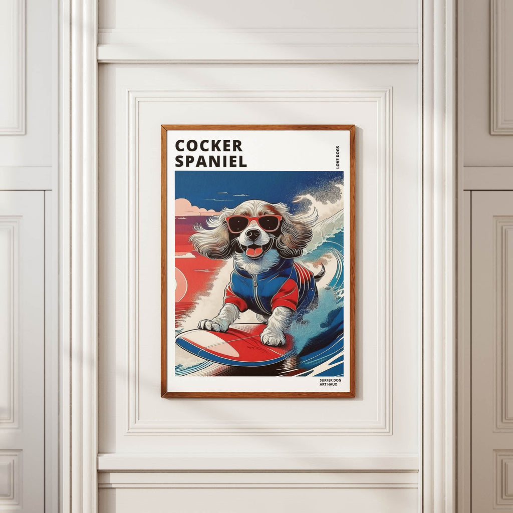 Cocker Spaniel Hokosai Surfer Dogs 1 image 2