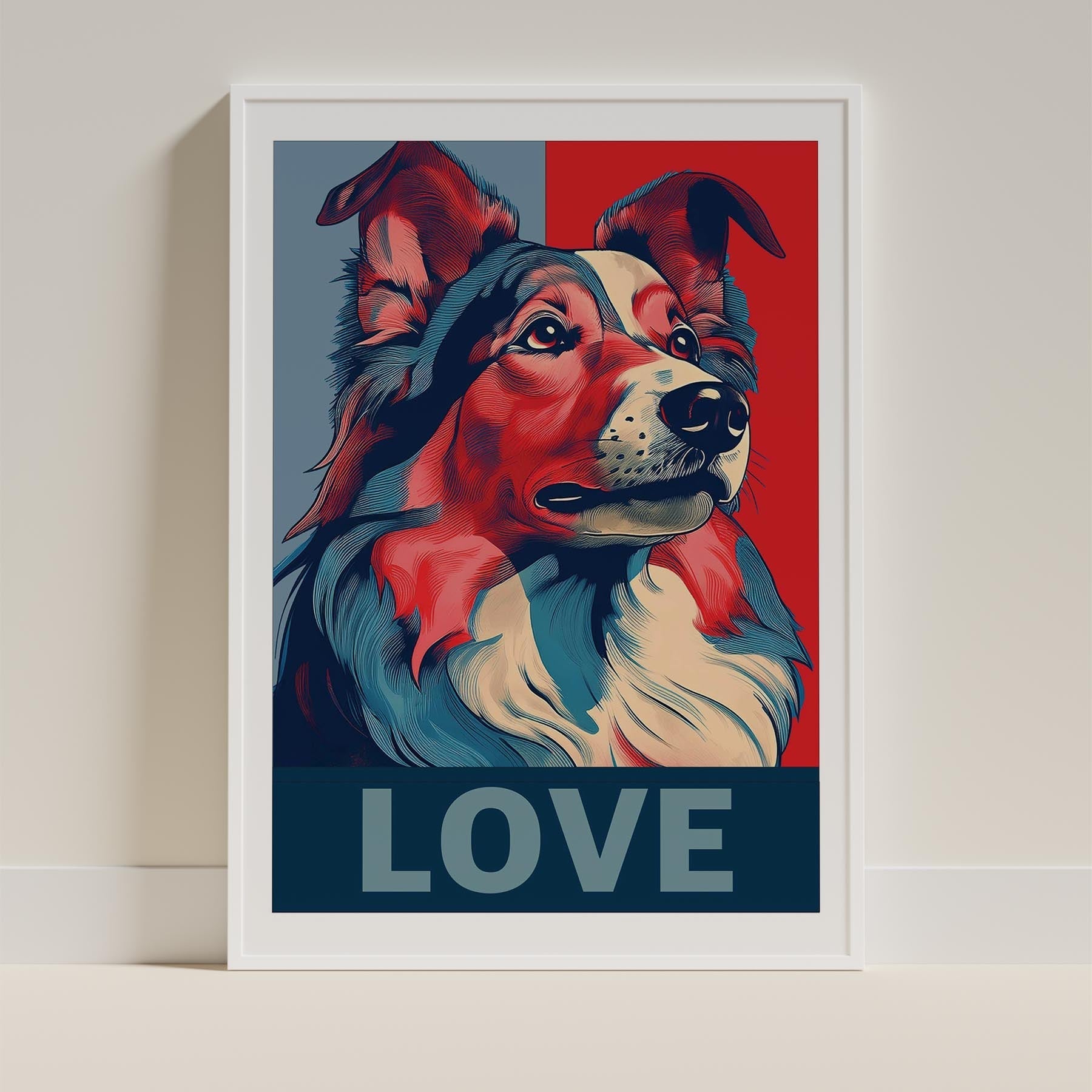 Shetland Sheepdog LOVE Series Inspired by the Obama Poster image 9