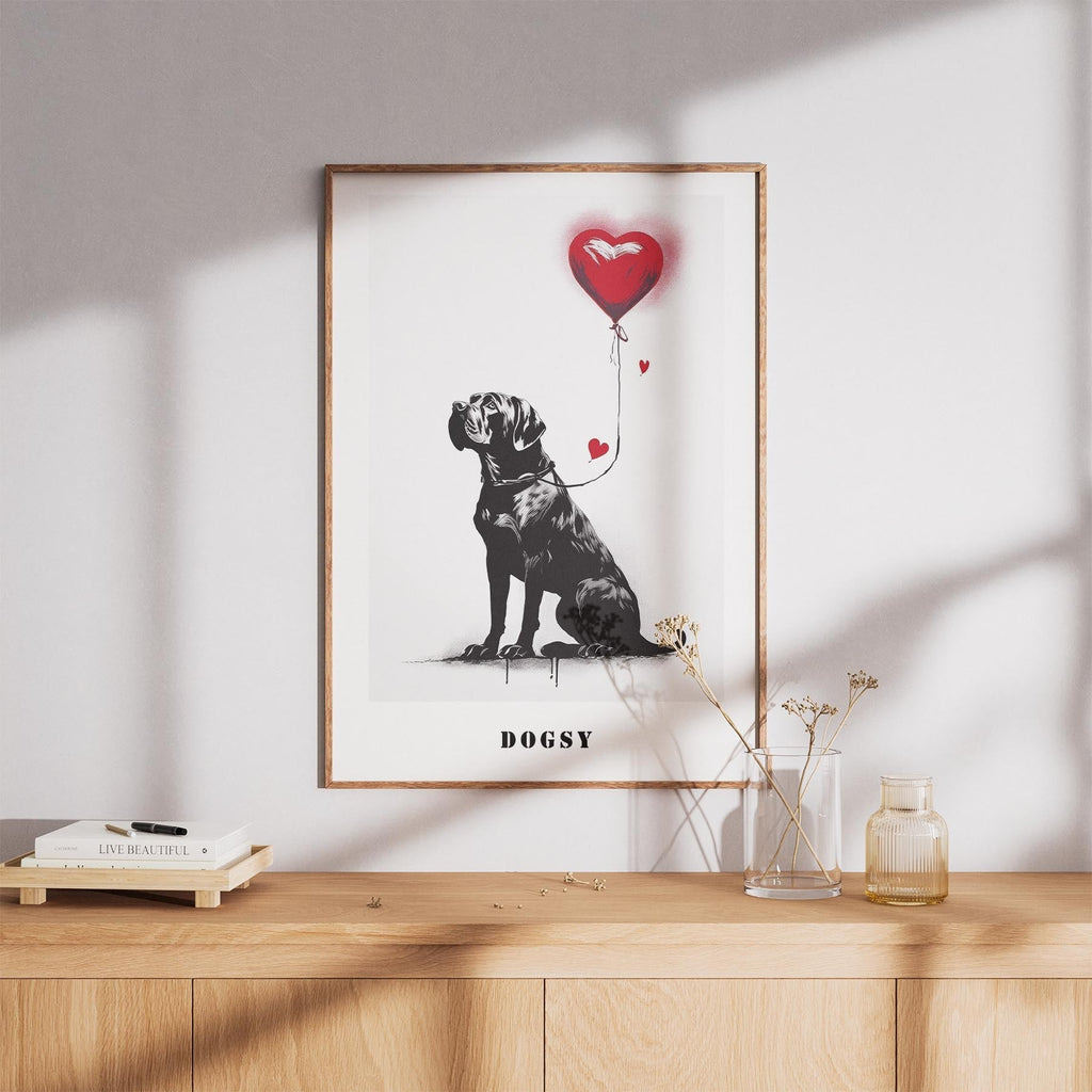 Dogue de Bordeaux DOGSY Series inspired by the Art of Banksy with text Dogsy image 8