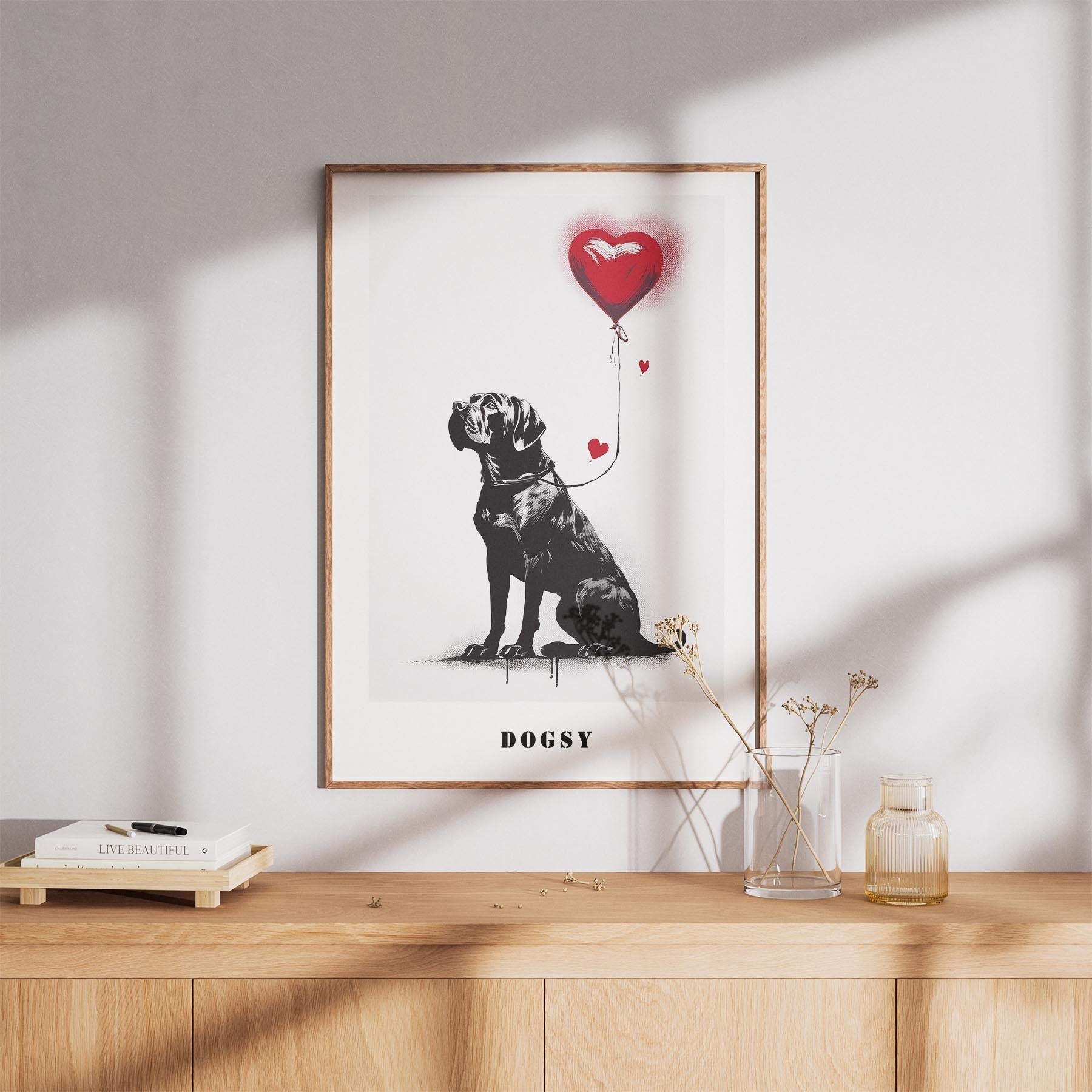 Dogue de Bordeaux DOGSY Series inspired by the Art of Banksy with text Dogsy image 8