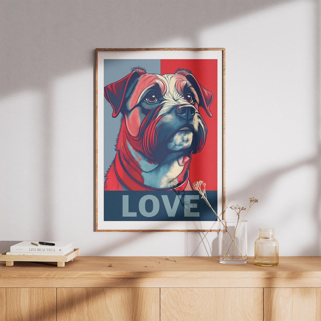 Border Terrier LOVE Series Inspired by the Obama Poster image 8