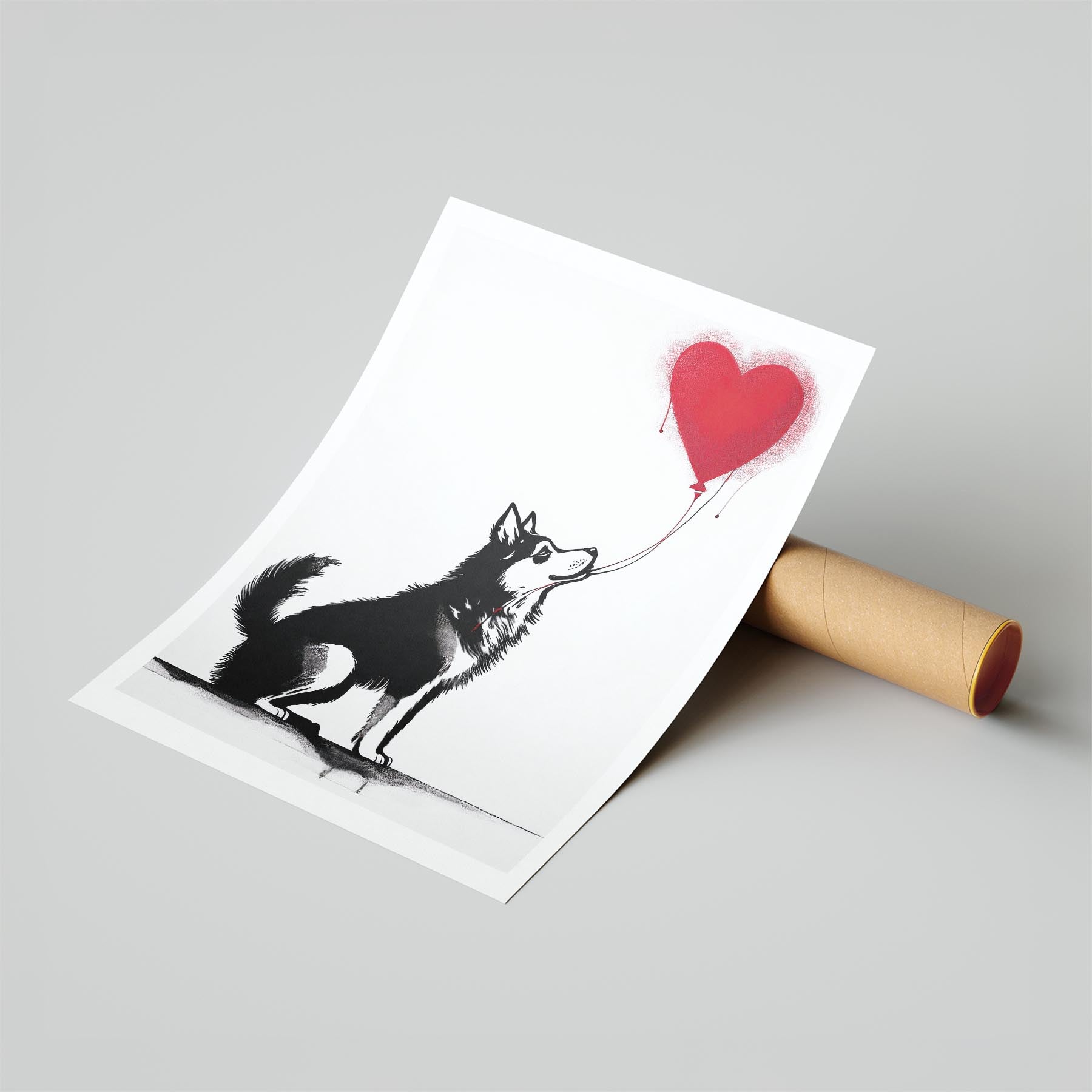 Alaskan Malamute DOGSY Series inspired by the Art of Banksy image 6