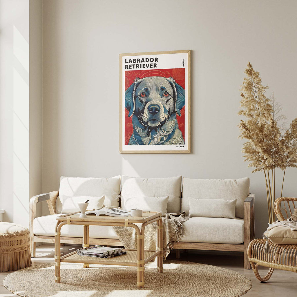 Labrador Retriever Hokusai Japanese Inspired Dog Series with Text image 2