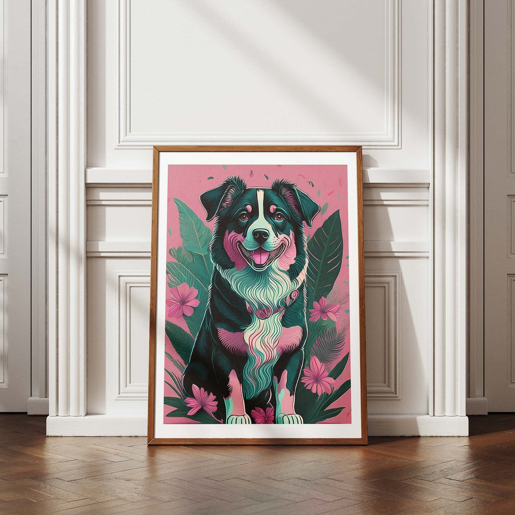 Australian Shepherd 1 Flowery Dog image 4