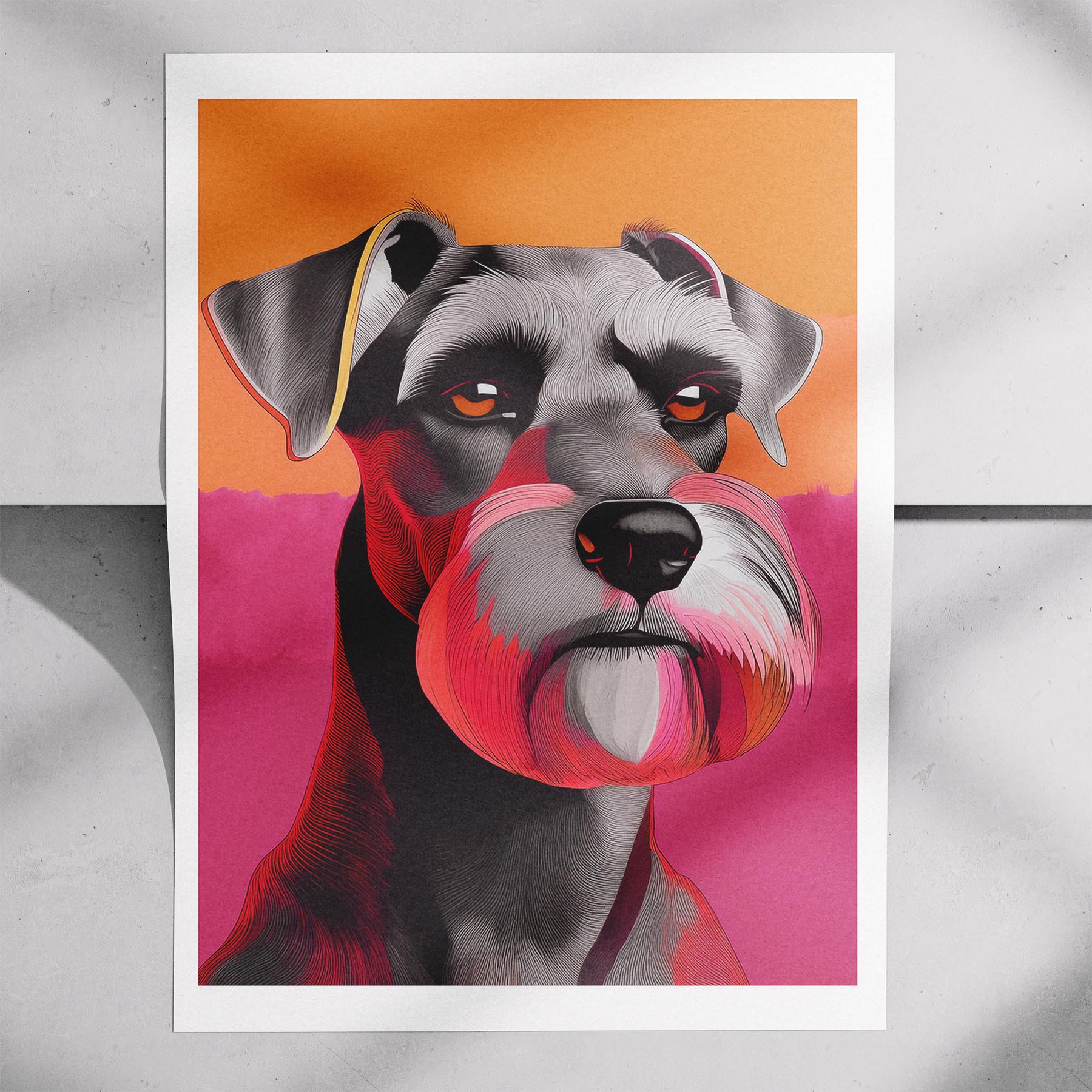 Schnauzer Modern Pop Dog Series image 7