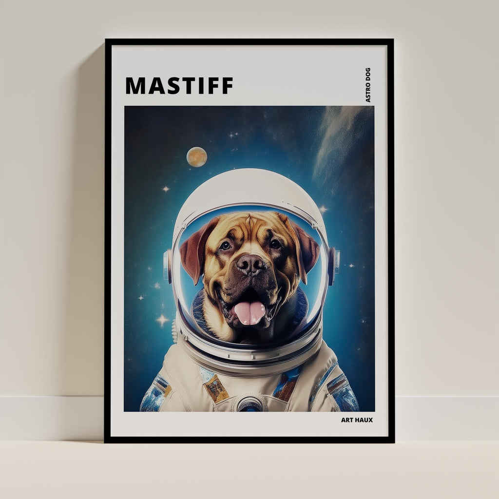 Mastiff Astronaut Dog Series with Text Astro Dog image 0