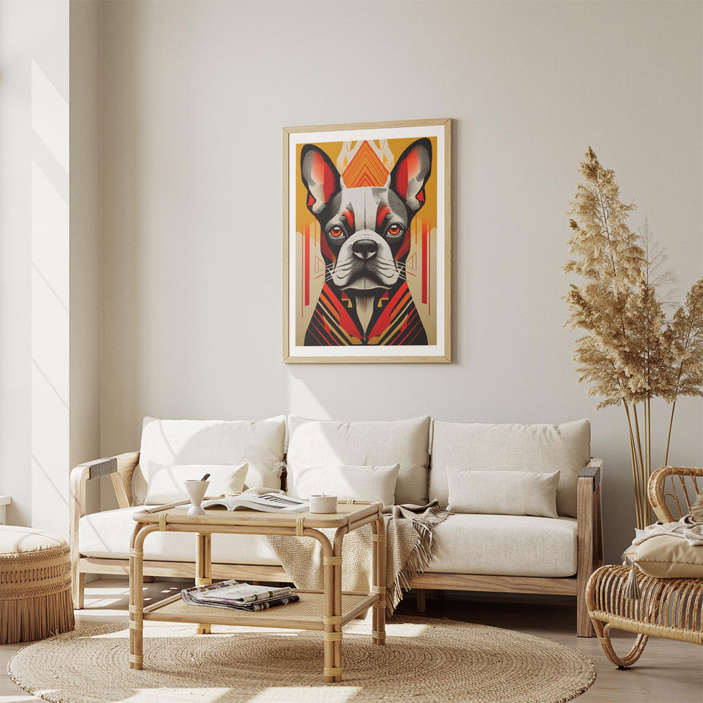 French Bulldog Geometric Orange Series image 2