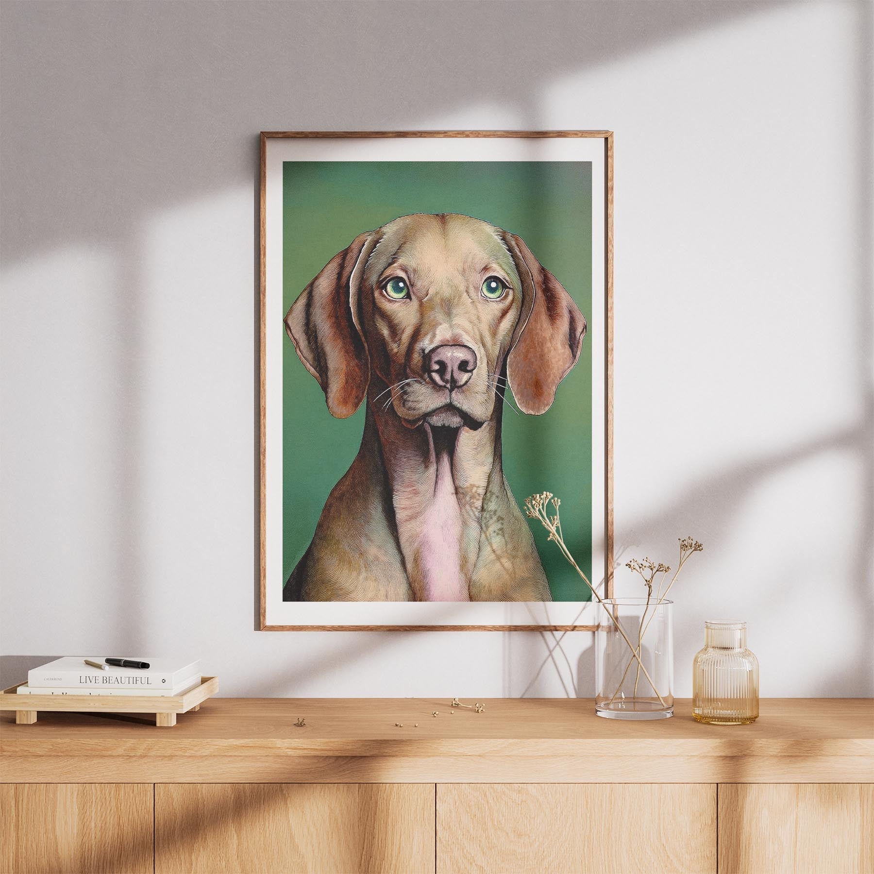 Hungarian Vizsla Green Painted Series image 8