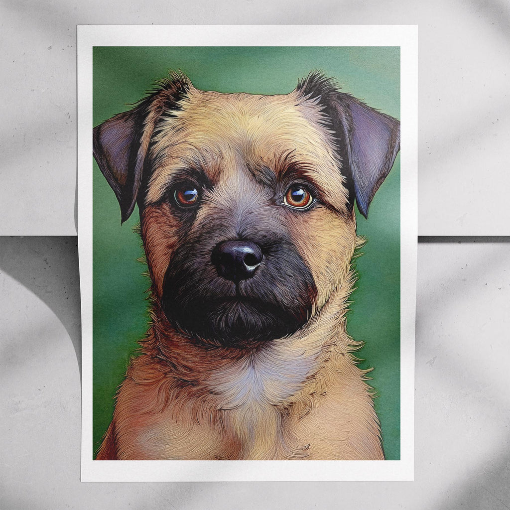 Border Terrier Green Painted Series image 7