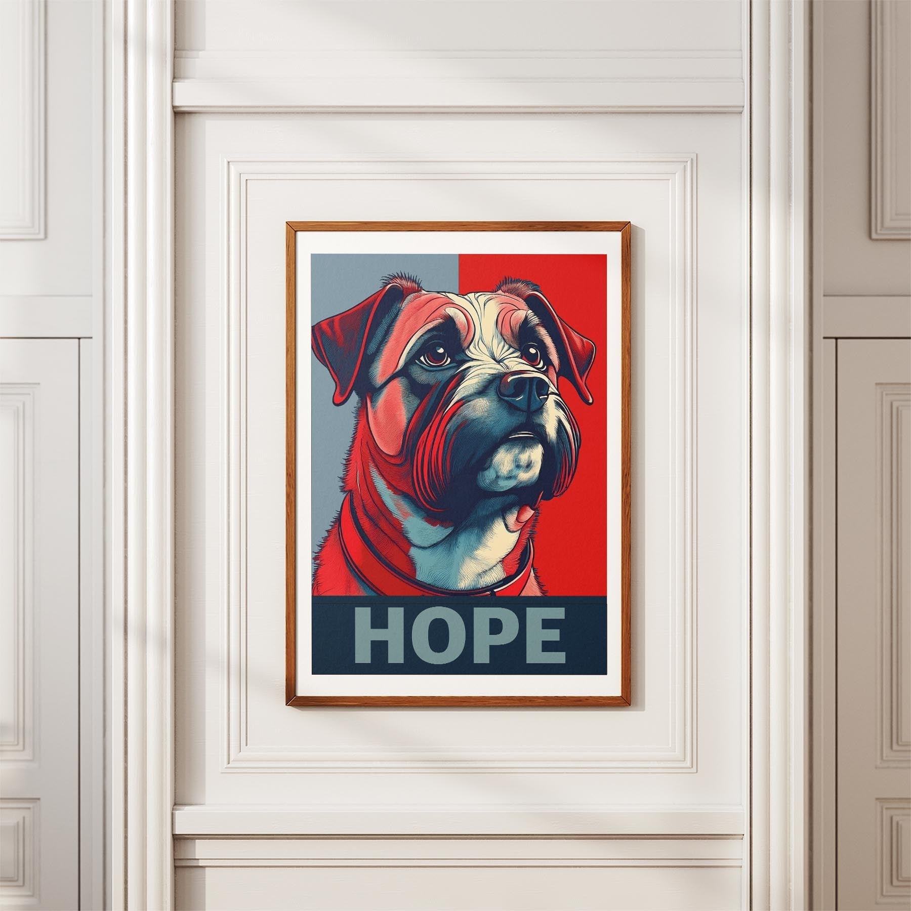 Border Terrier HOPE Series Inspired by the Obama Poster image 3