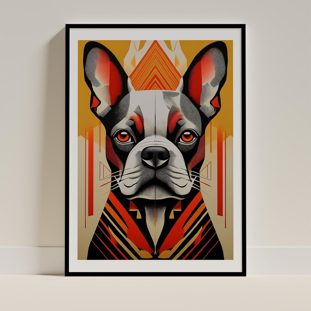French Bulldog Geometric Orange Series image 0