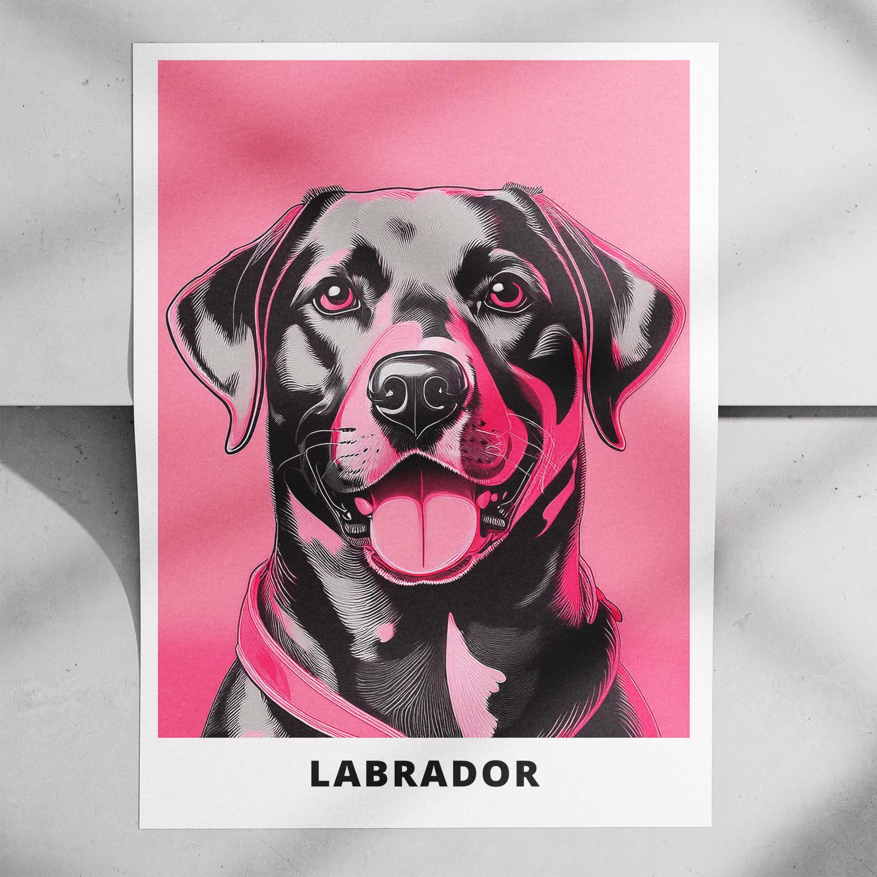 Labrador Retriever Pink and Black Dog Series 6 image 7
