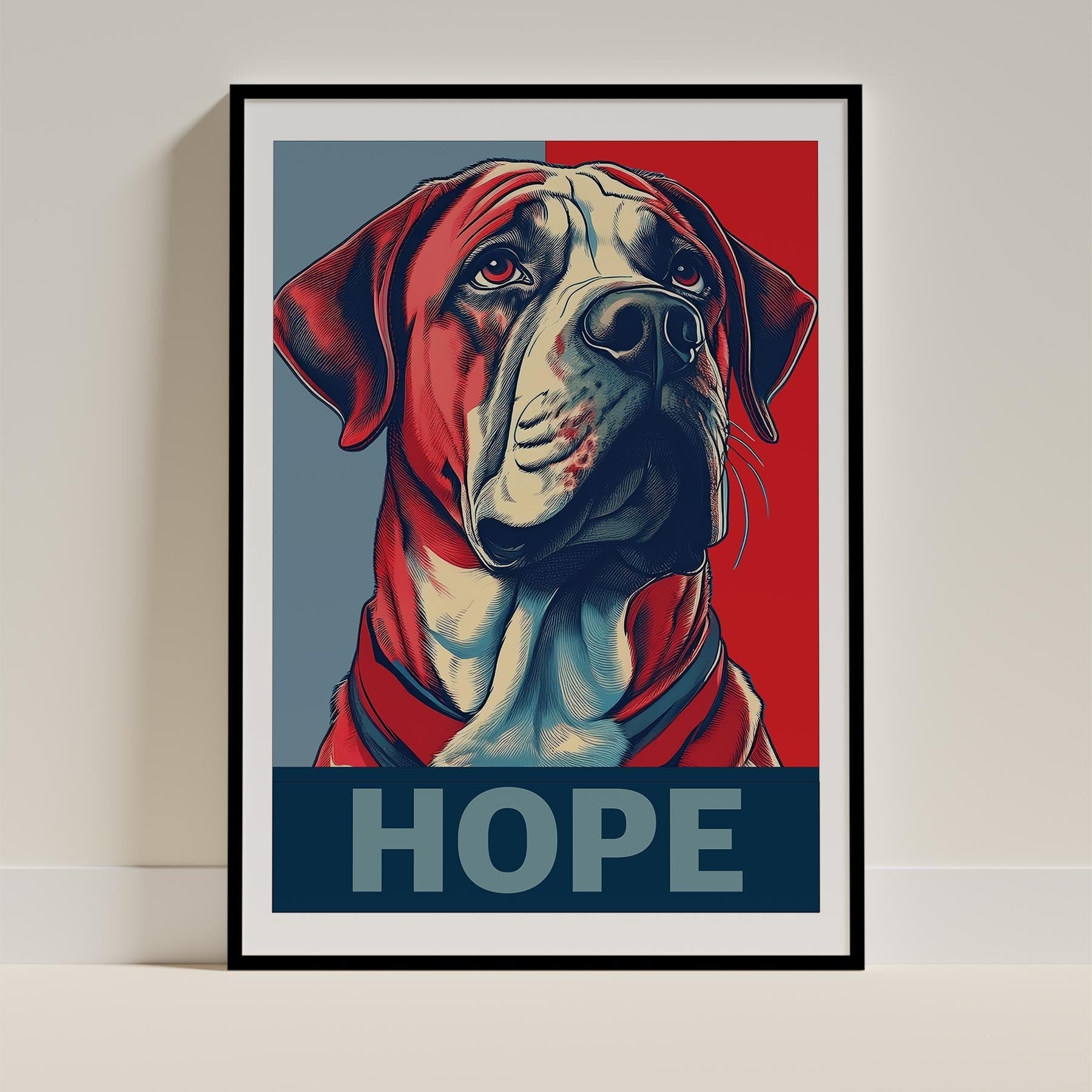 Neapolitan Mastiff HOPE Series Inspired by the Obama Poster image 0