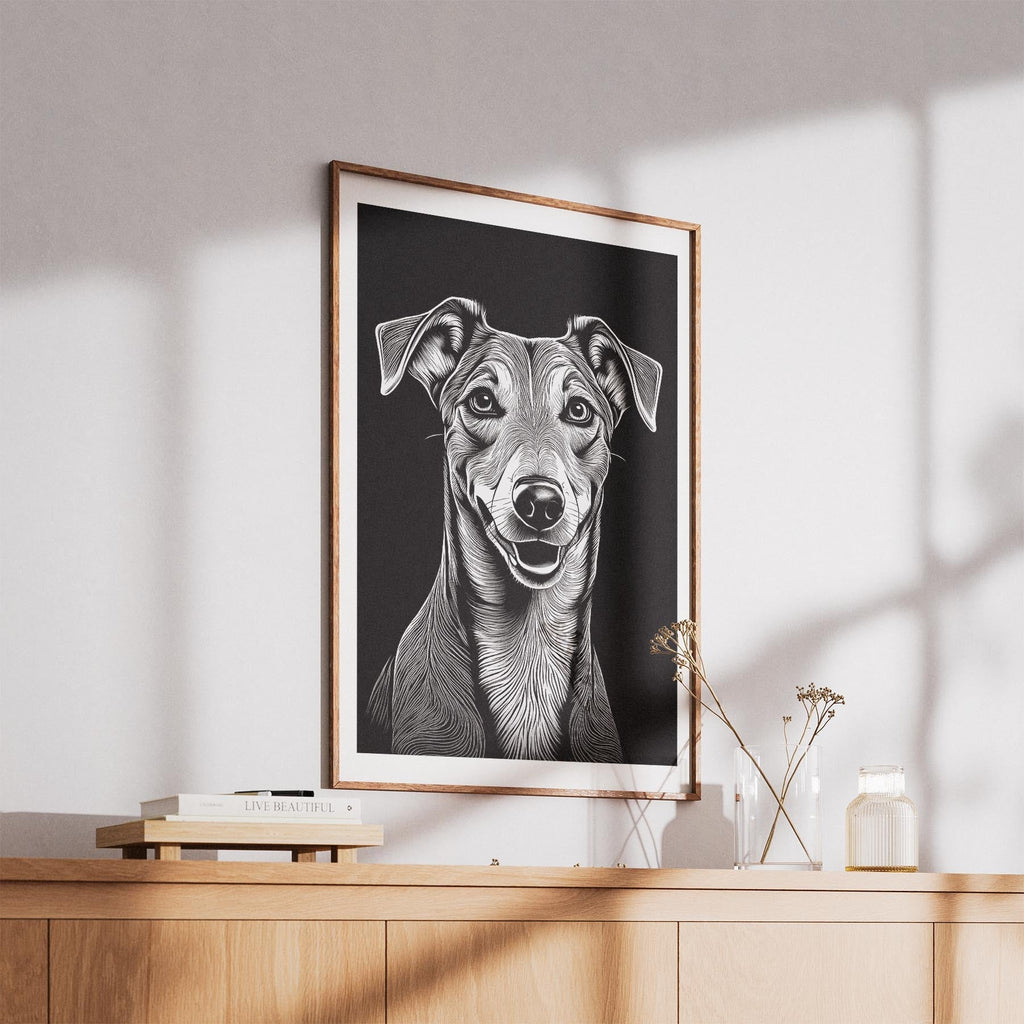 Greyhound Line Dog Series in Black and White image 5