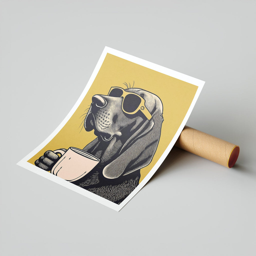 Bloodhound Chillin Coffee Dog image 7