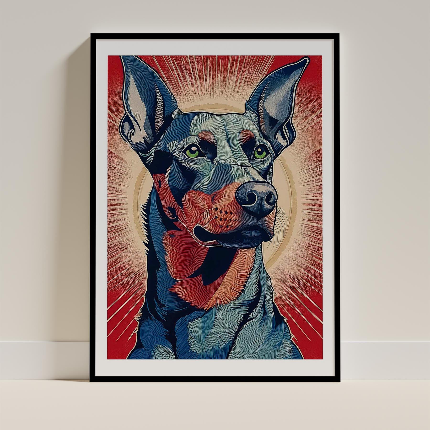 Doberman Hokusai Japanese Inspired Dog Series 1 image 0
