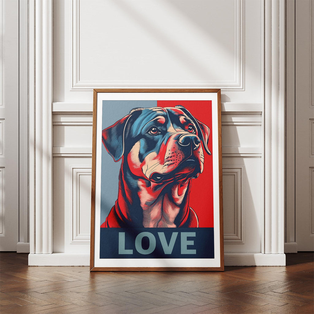 Rottweiler LOVE Series Inspired by the Obama Poster image 4