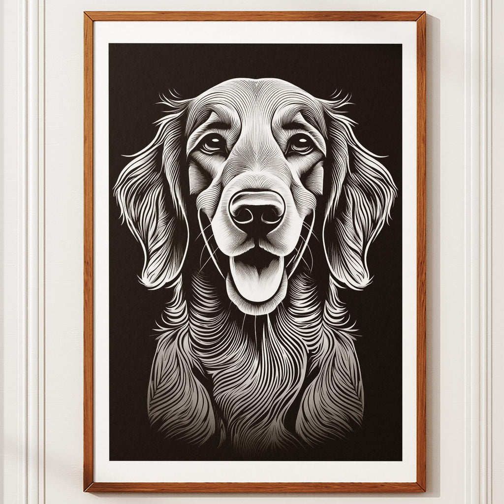 Irish Setter Line Dog Series in Black and White image 10