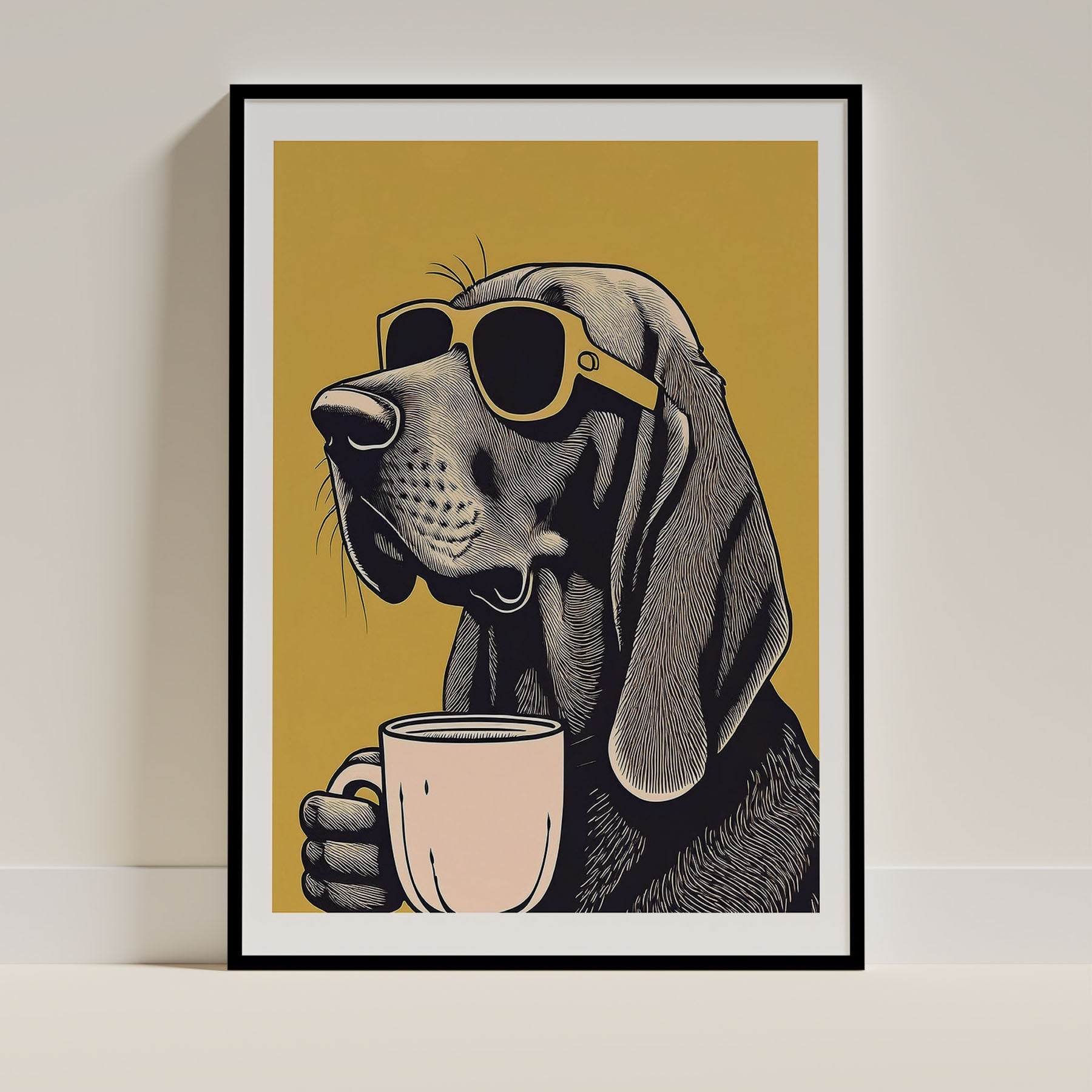 Bloodhound Chillin Coffee Dog image 0