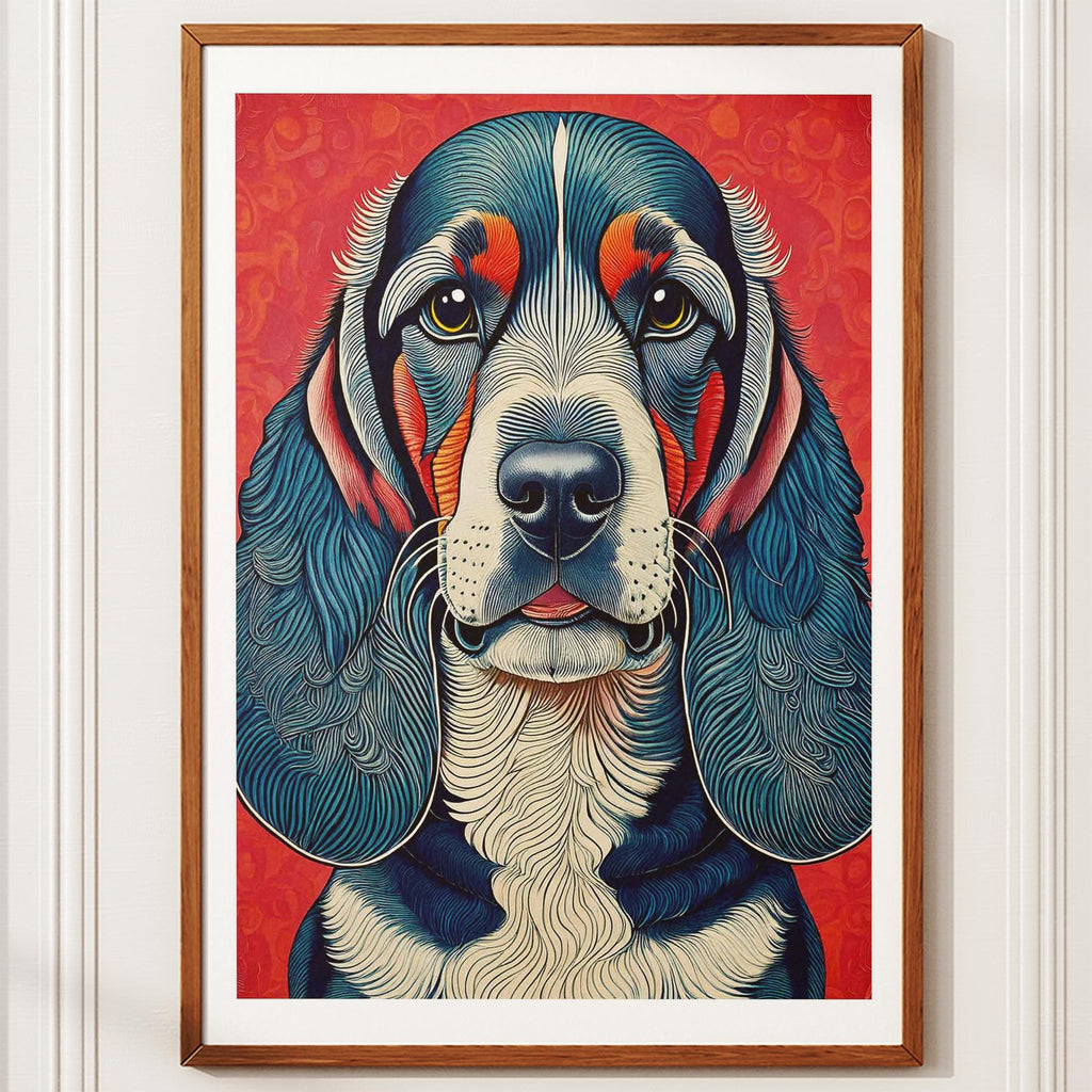 Bloodhound Hokusai Japanese Inspired Dog Series image 11