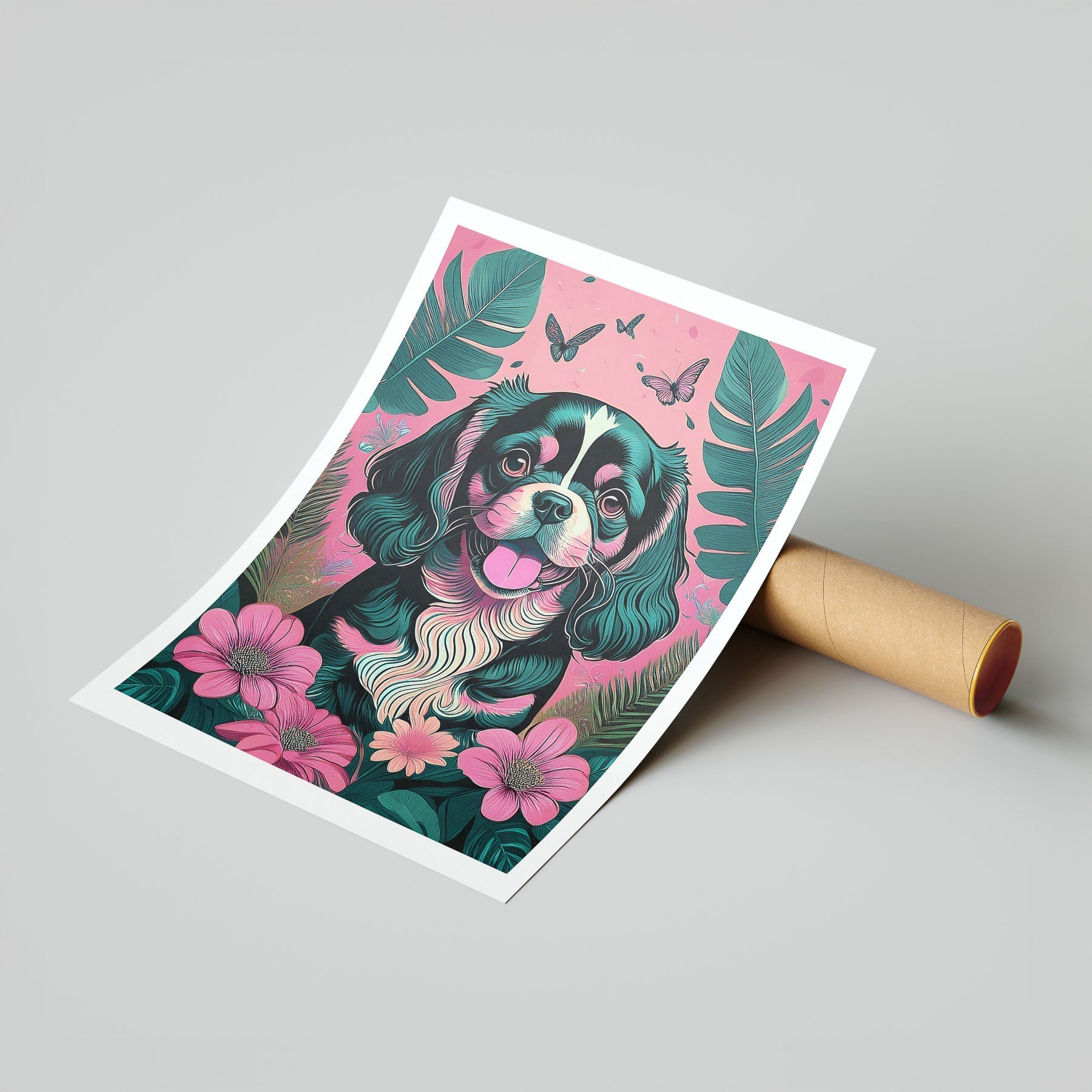 Cavalier King Charles Spaniel Flowery Dog image 7