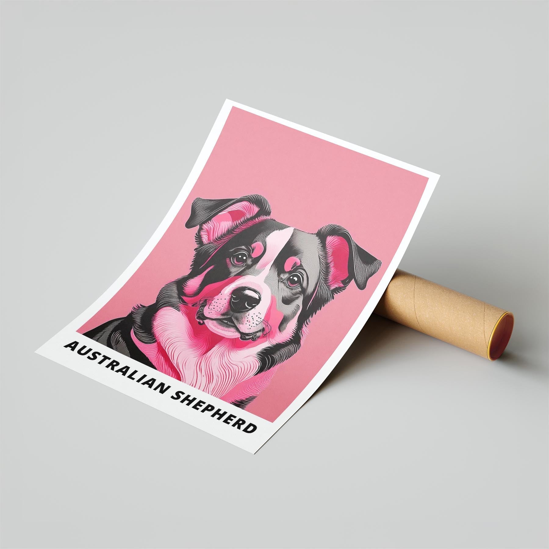 Australian Shepherd Pink and Black Dog Series 1 image 6