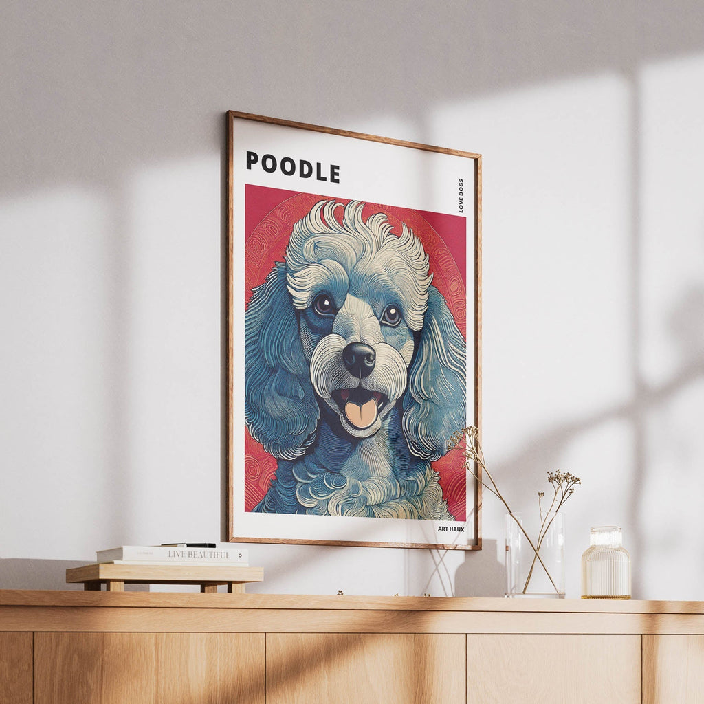 Poodle Hokusai Japanese Inspired Dog Series with Text image 5