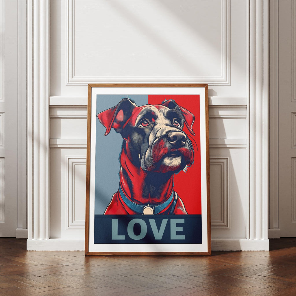 Black Russian Terrier LOVE Series Inspired by the Obama Poster image 4