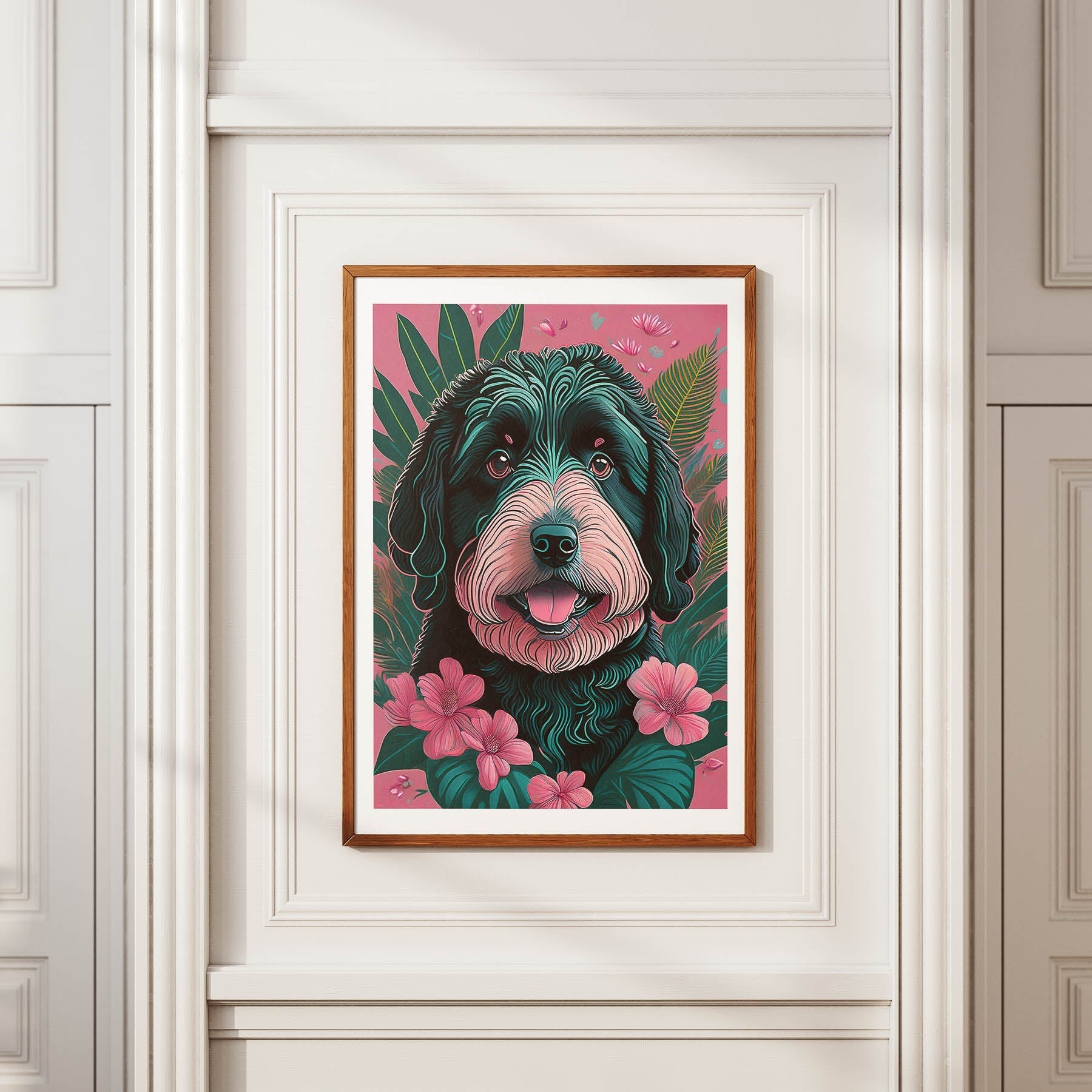 Old English Sheepdog Flowery Dog image 3