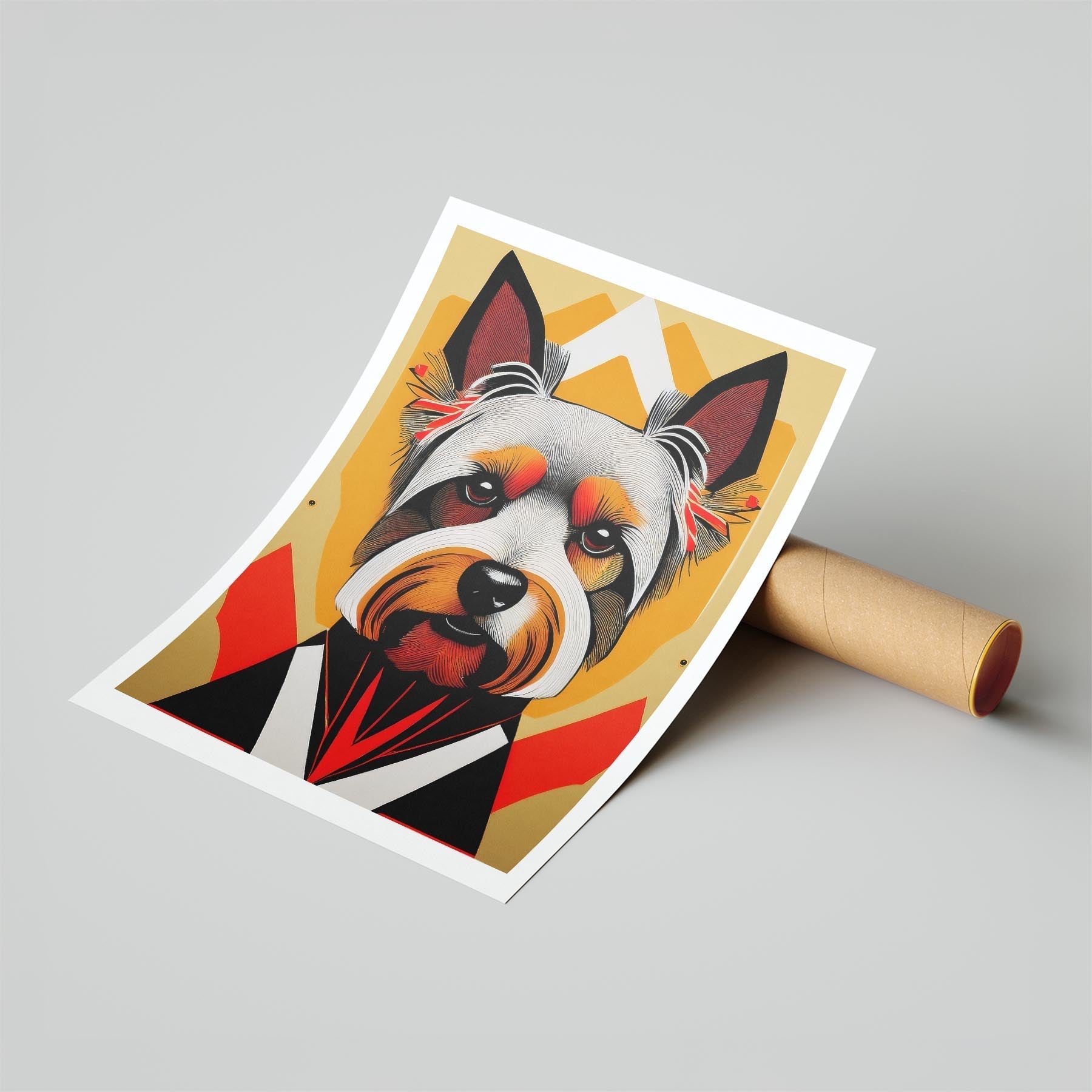 Yorkshire Terrier Geometric Orange Series image 6