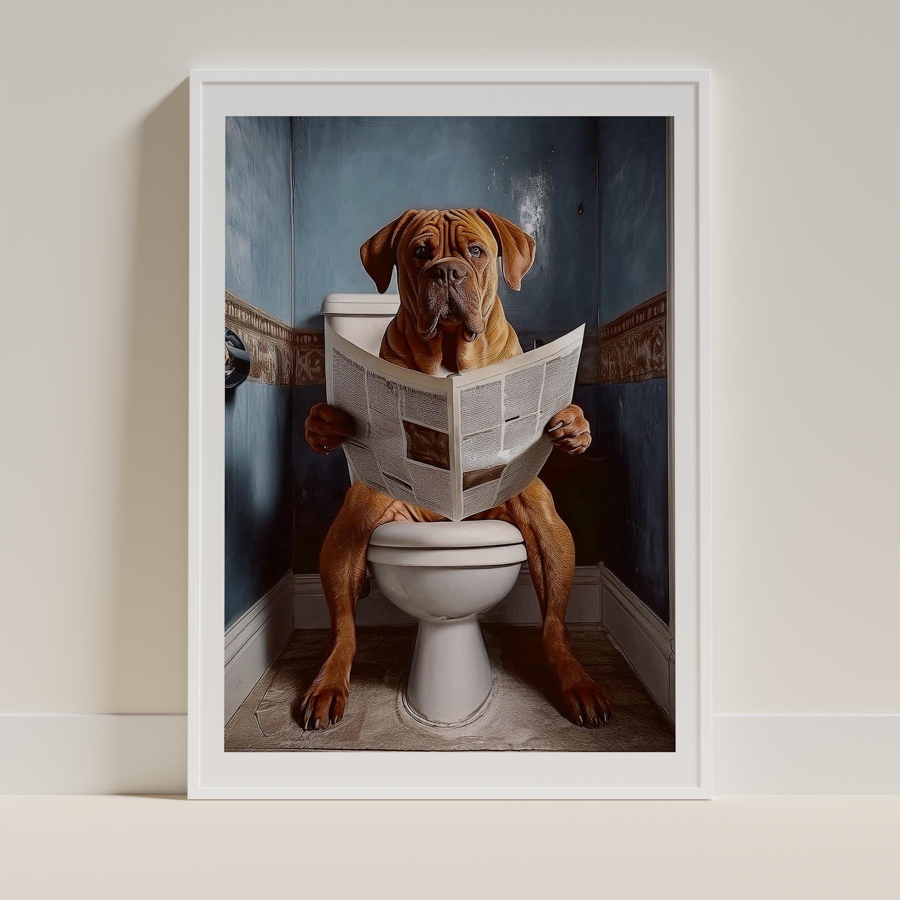 Dogue de Bordeaux Toilet Humour Dog Series image 9